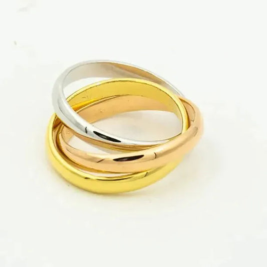 Sedora Trinity Ring Gold Pink Gold Silver